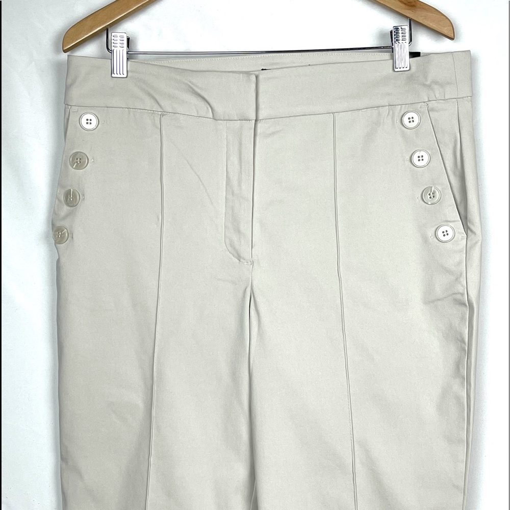 NWOT Rachel Zoe Plus Size High Rise Flare Khaki Pants. Sz.14